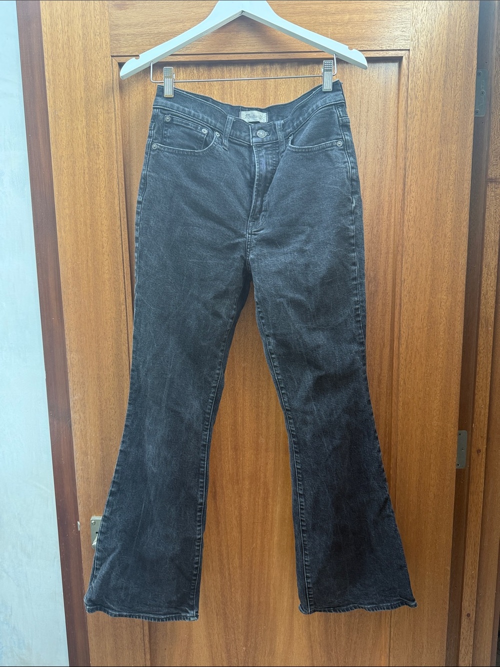 Madewell Perfect Vintage Faded Black Flared Jeans